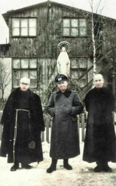 Photo of Kolbe with German Officer x3