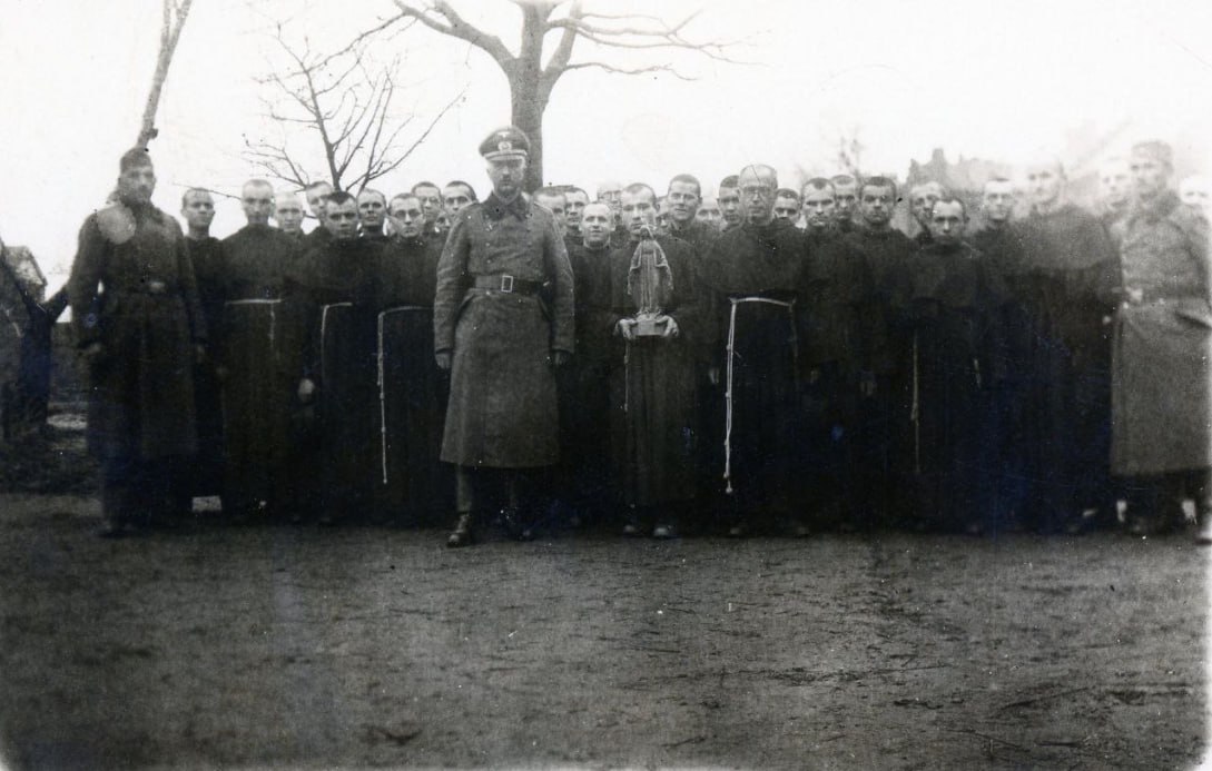Photo of Kolbe with German Soldiers x2